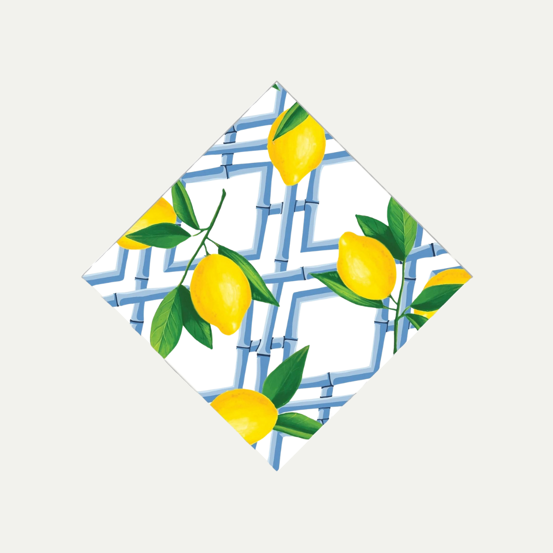 Bamboo Lemon Cocktail Napkins