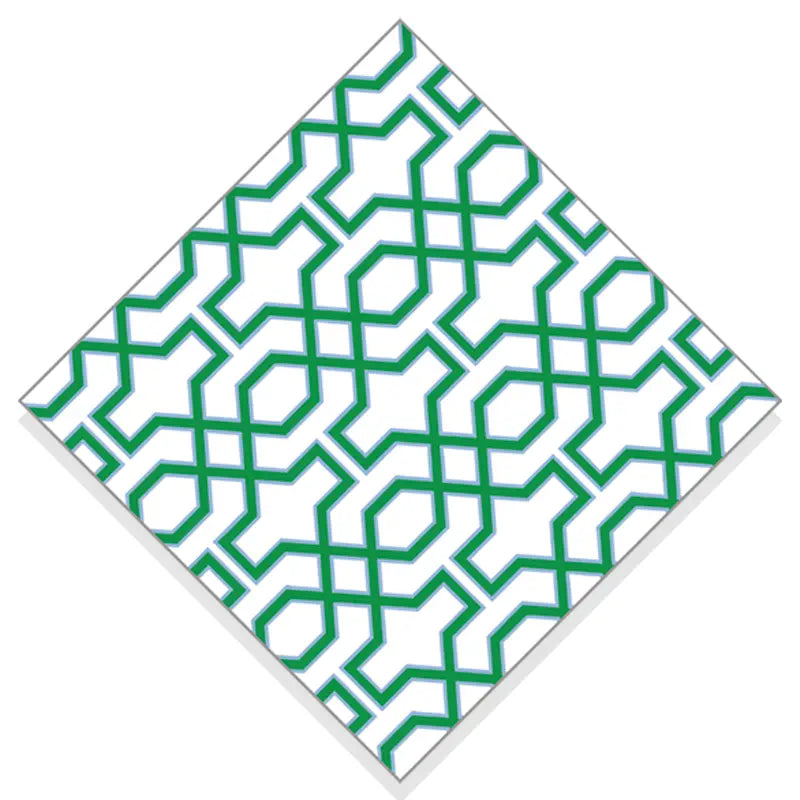 Green Trellis Cocktail Napkins