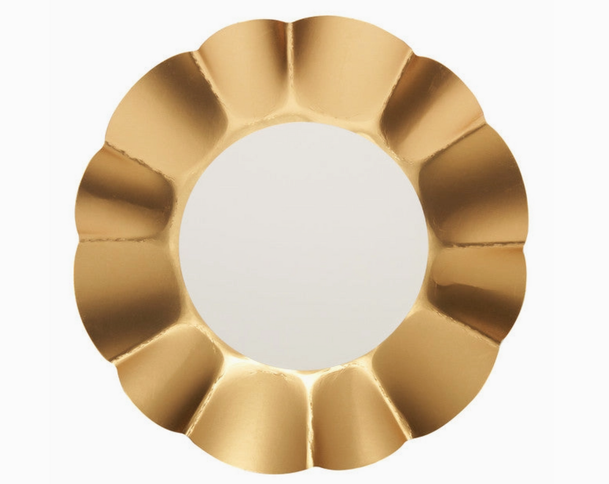 Appetizer Dessert Bowl- Gold & White