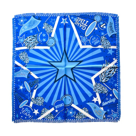 Blue Fringed Spirit Scarf