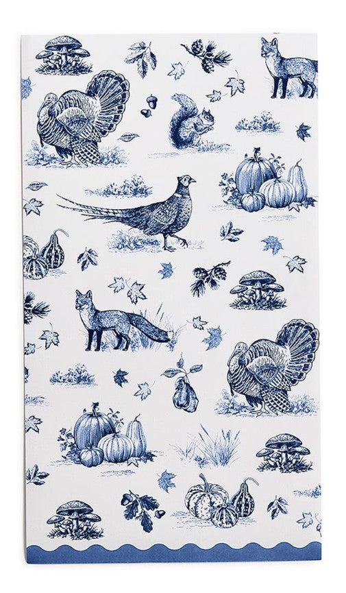 Falling for Blue Toile Guest Towel