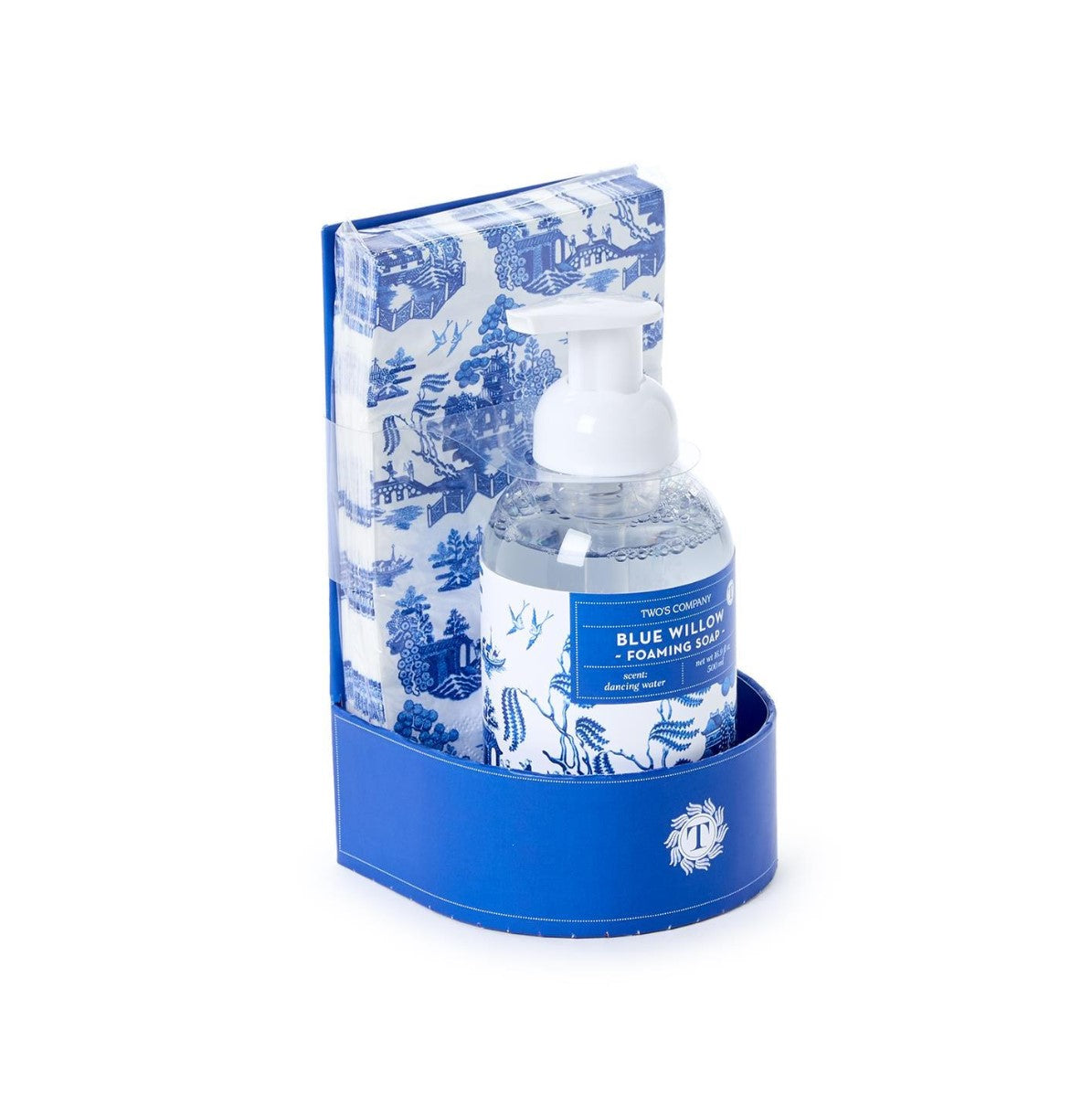 Blue Willow Crisp Linen Scented Foaming Soap w/ Guest Towel