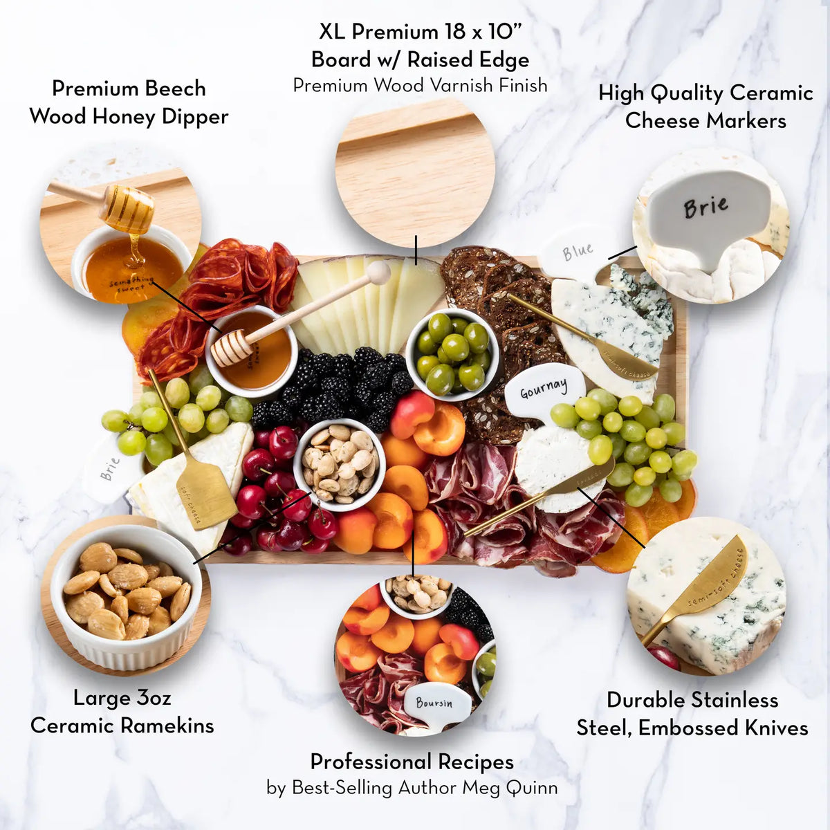 Meg Quinn Charcuterie Board &amp; Accessories Kit