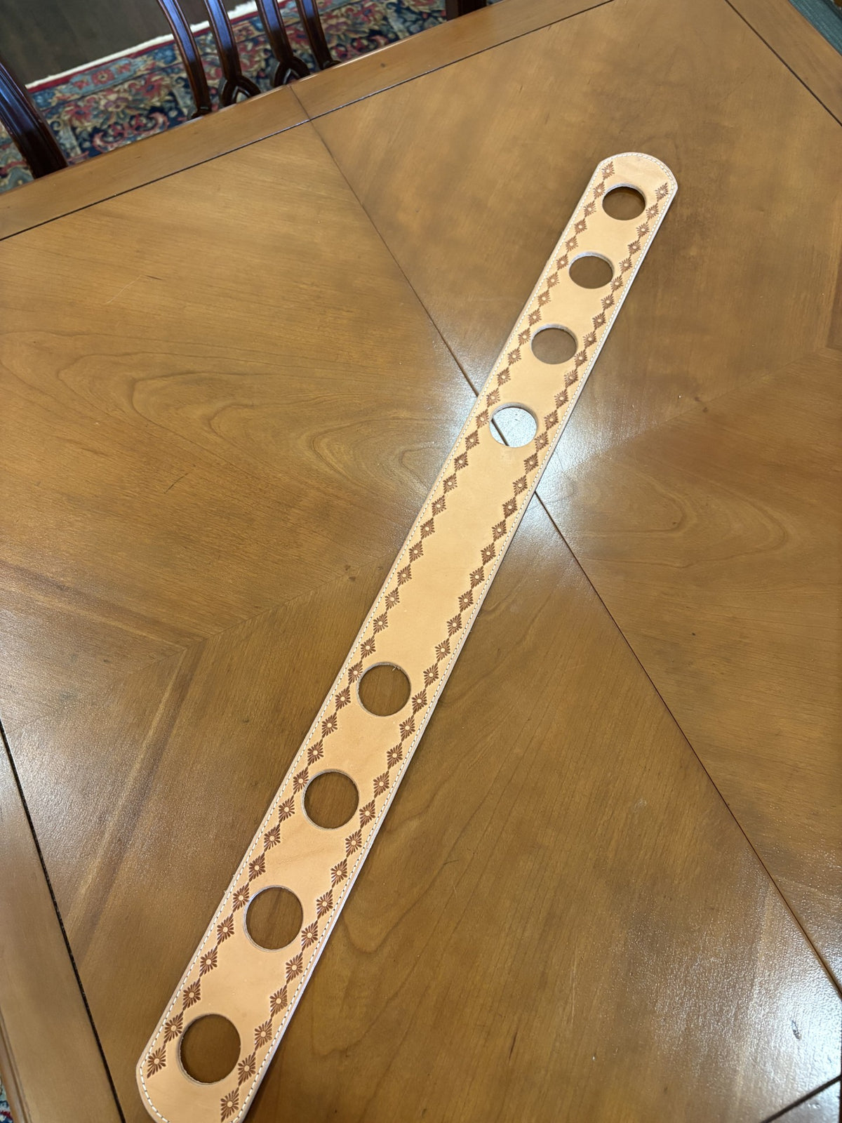 Leather Embossed Scarf Belts