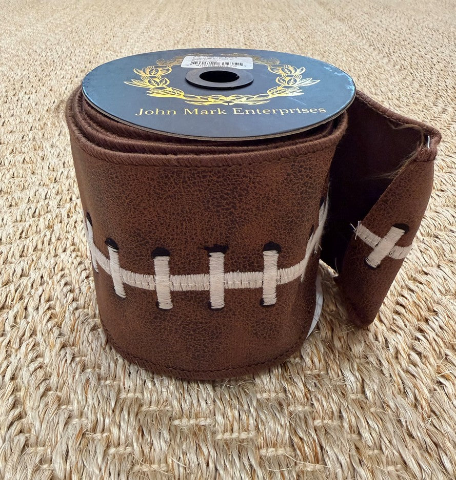 Embroidered Football Stitch Dupion Fused