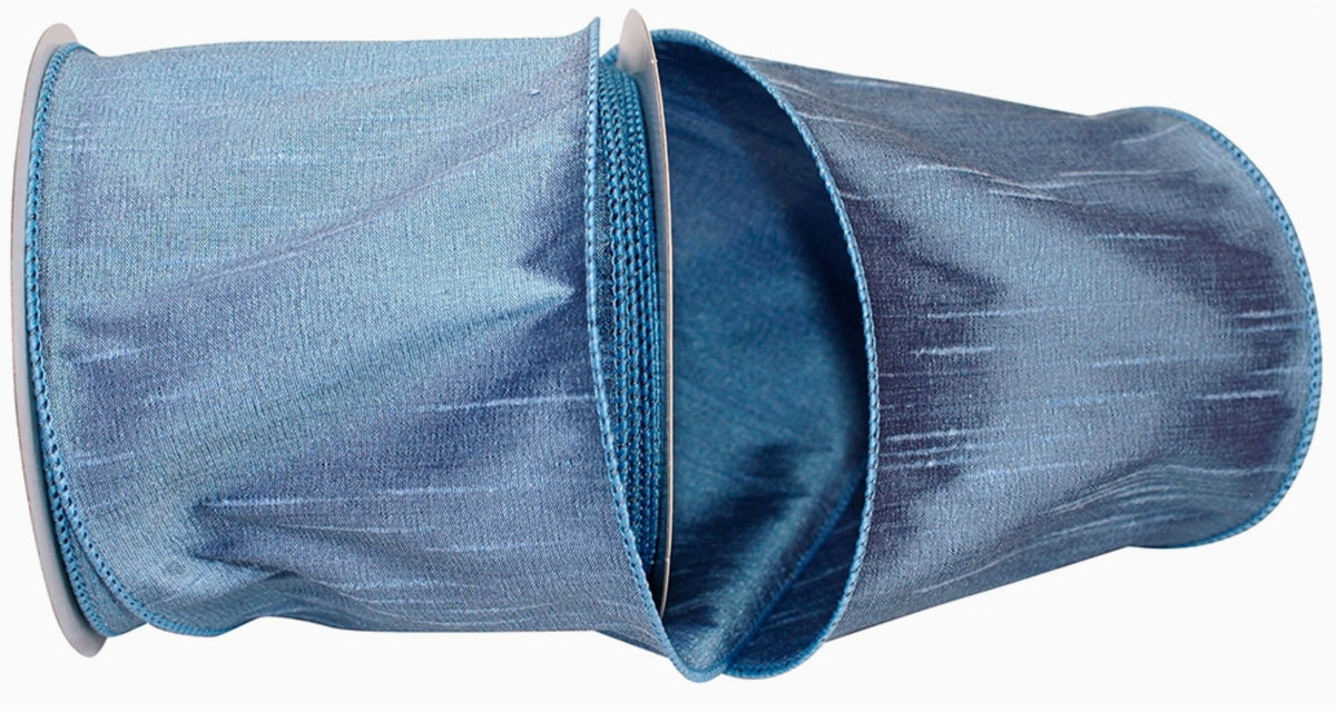 Dupioni Supreme Wired Edge, French Blue, 4 in, 10 Yards