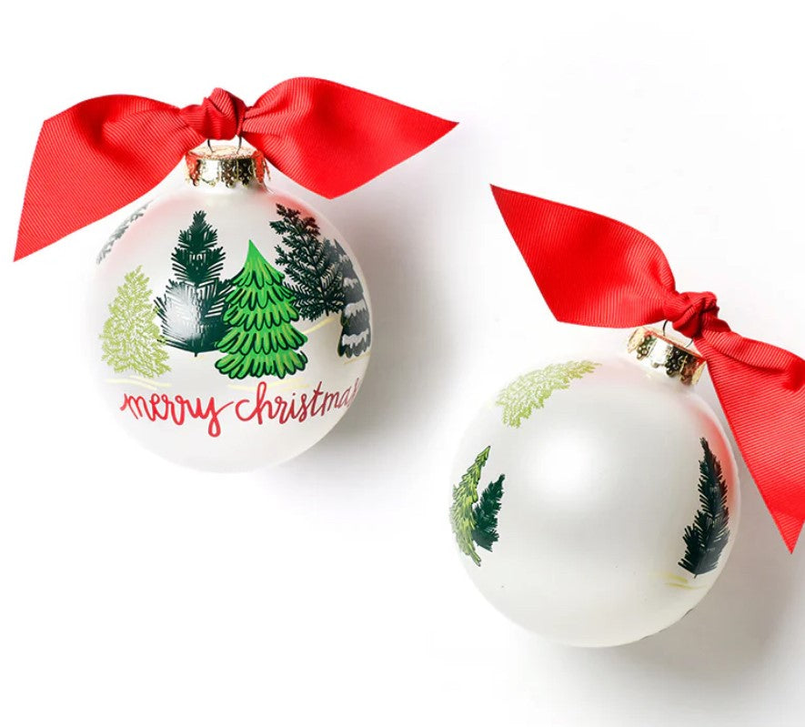 Friendly Firs Glass Ornament