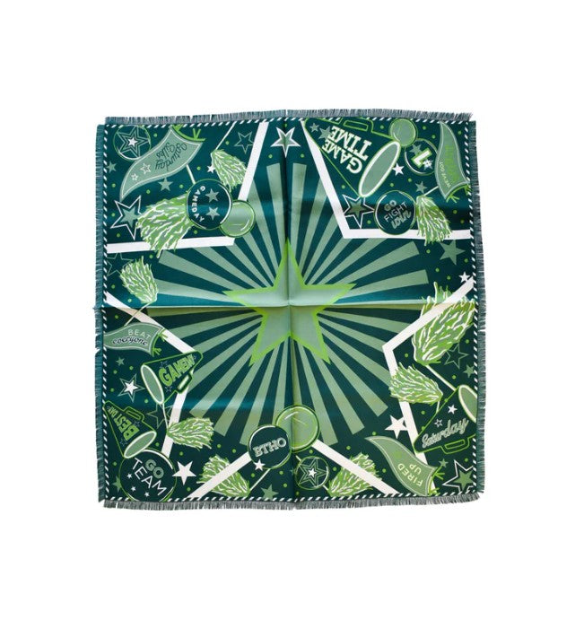 Green Fringed Spirit Scarf