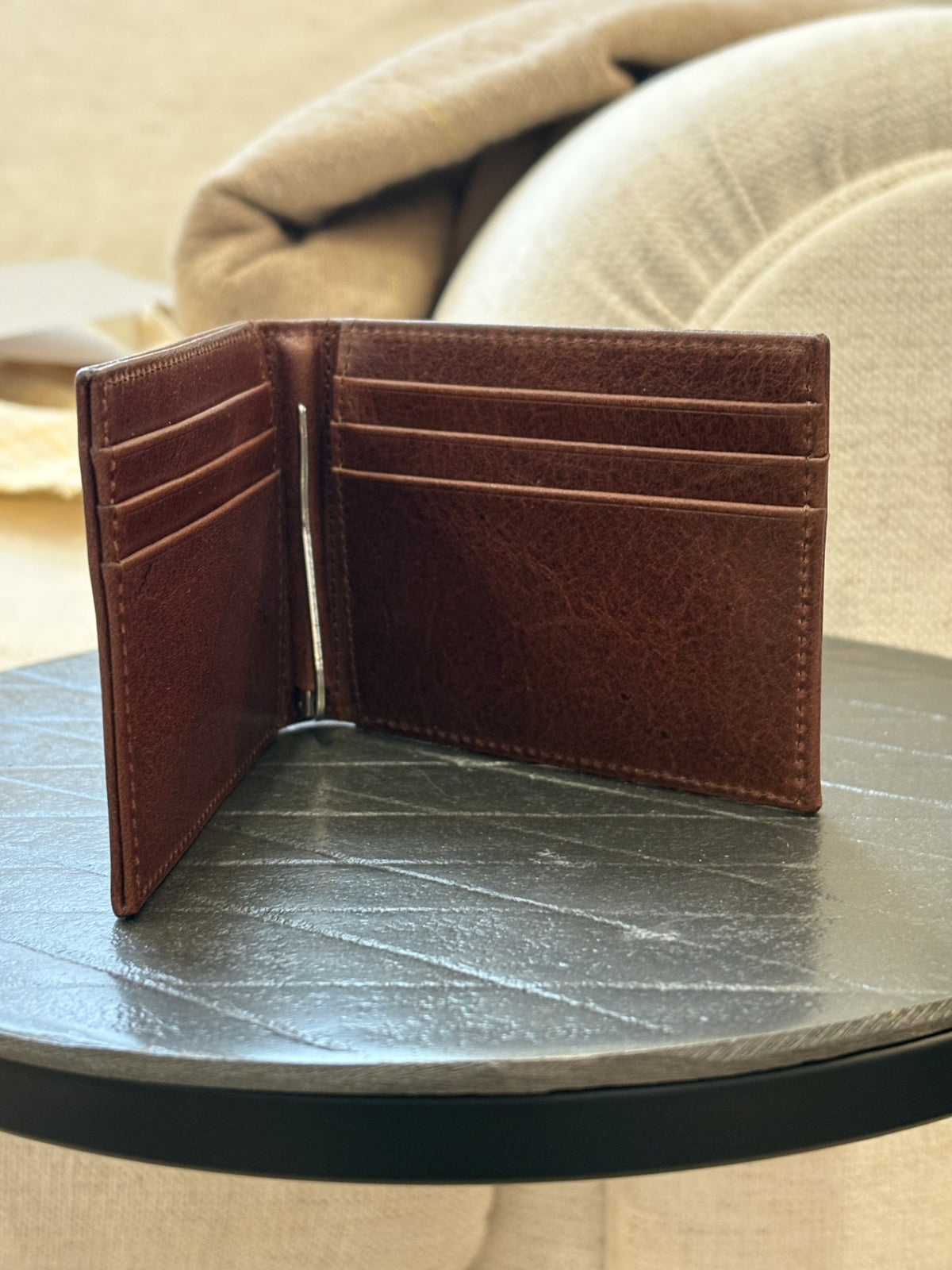 Slim Money Clip Brown