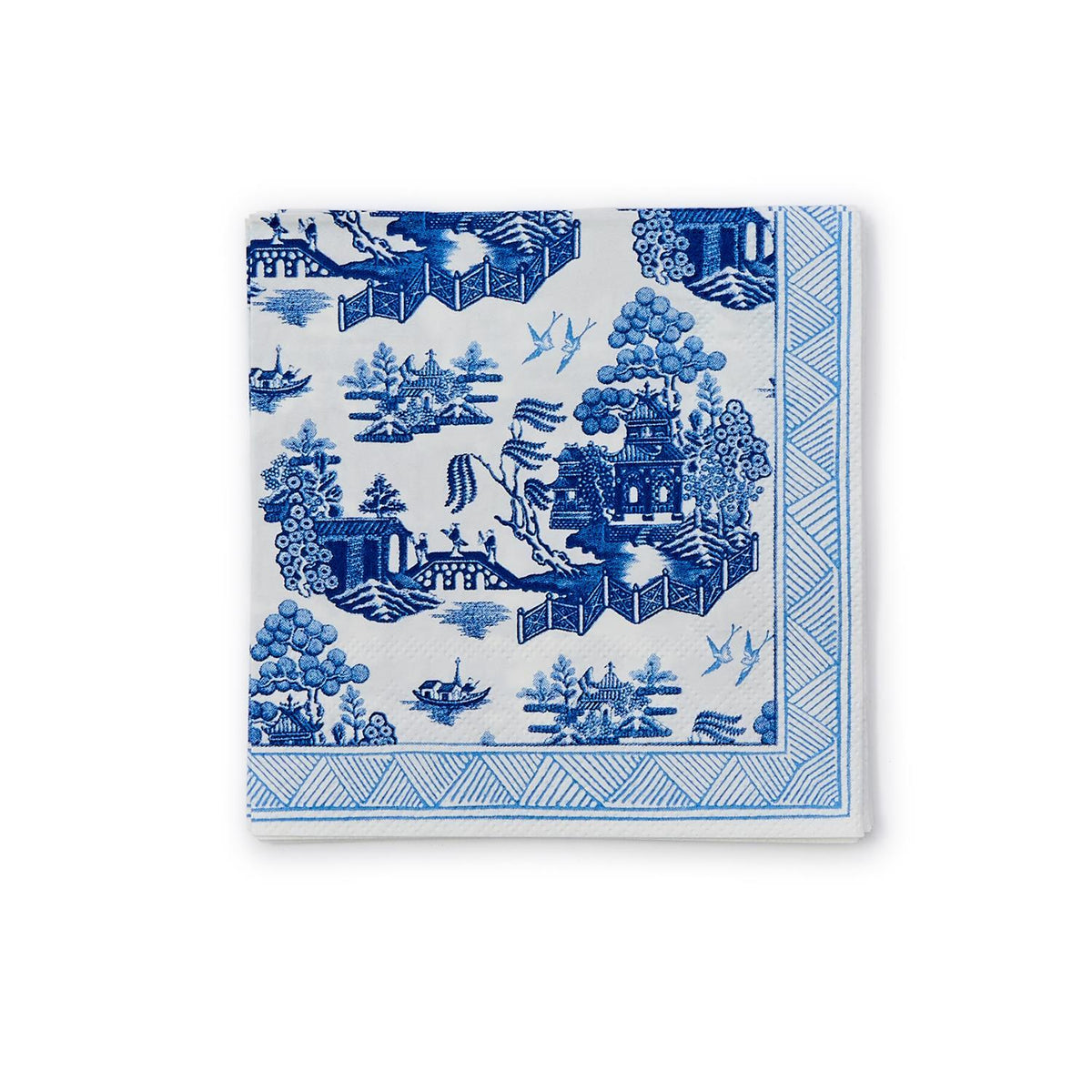 Blue Willow Paper Cocktail Napkin