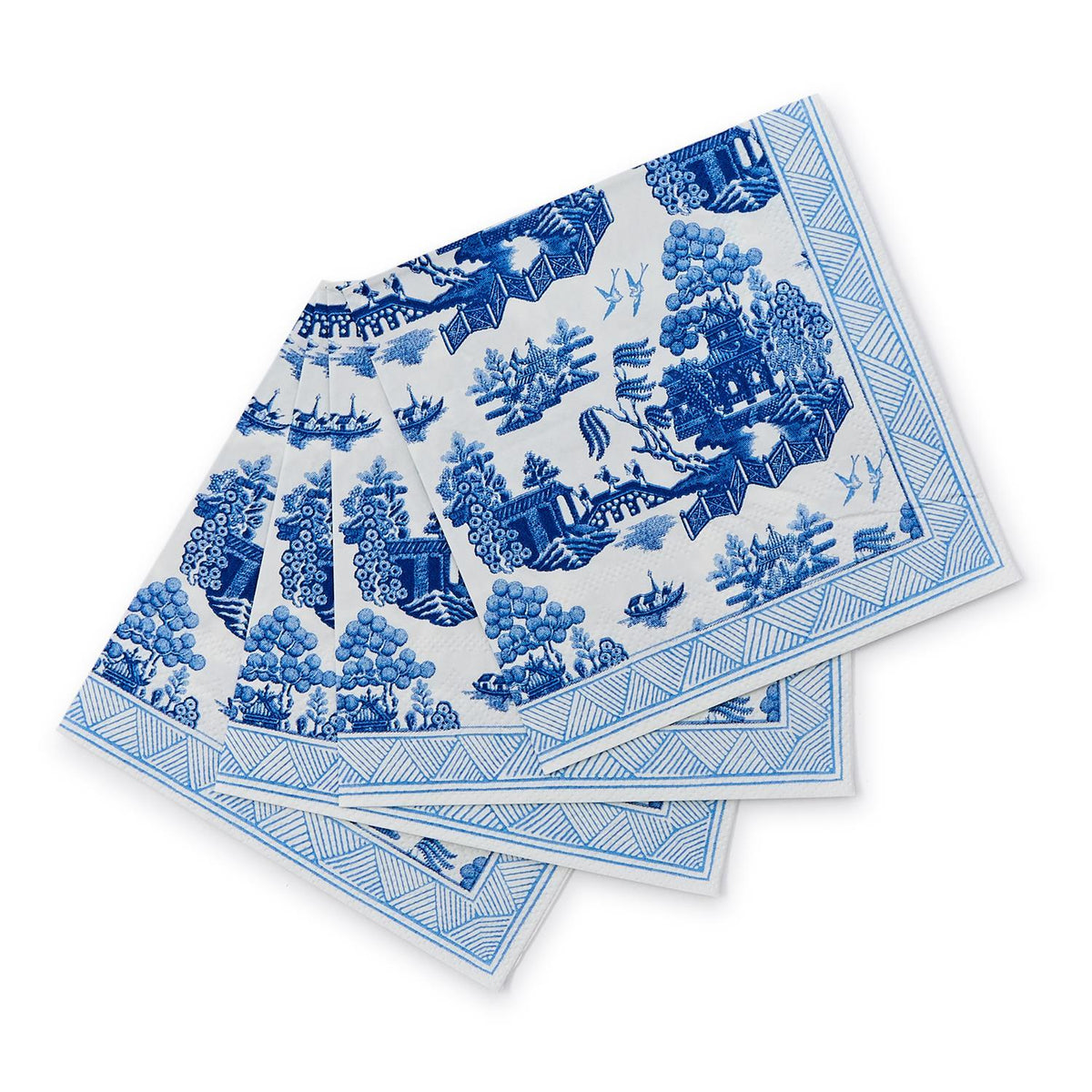 Blue Willow Paper Cocktail Napkin