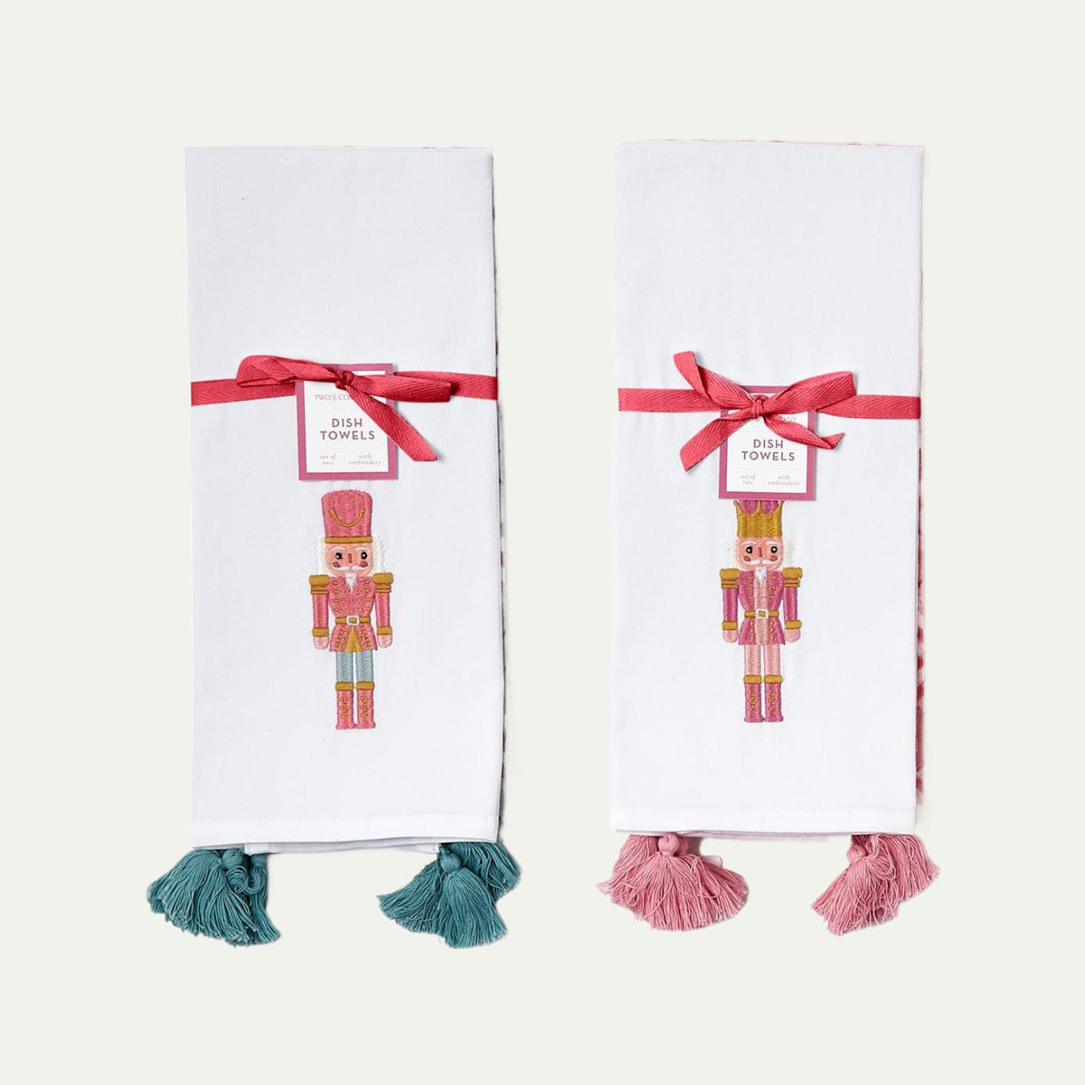 Nutcracker Dish Towels with Tassels