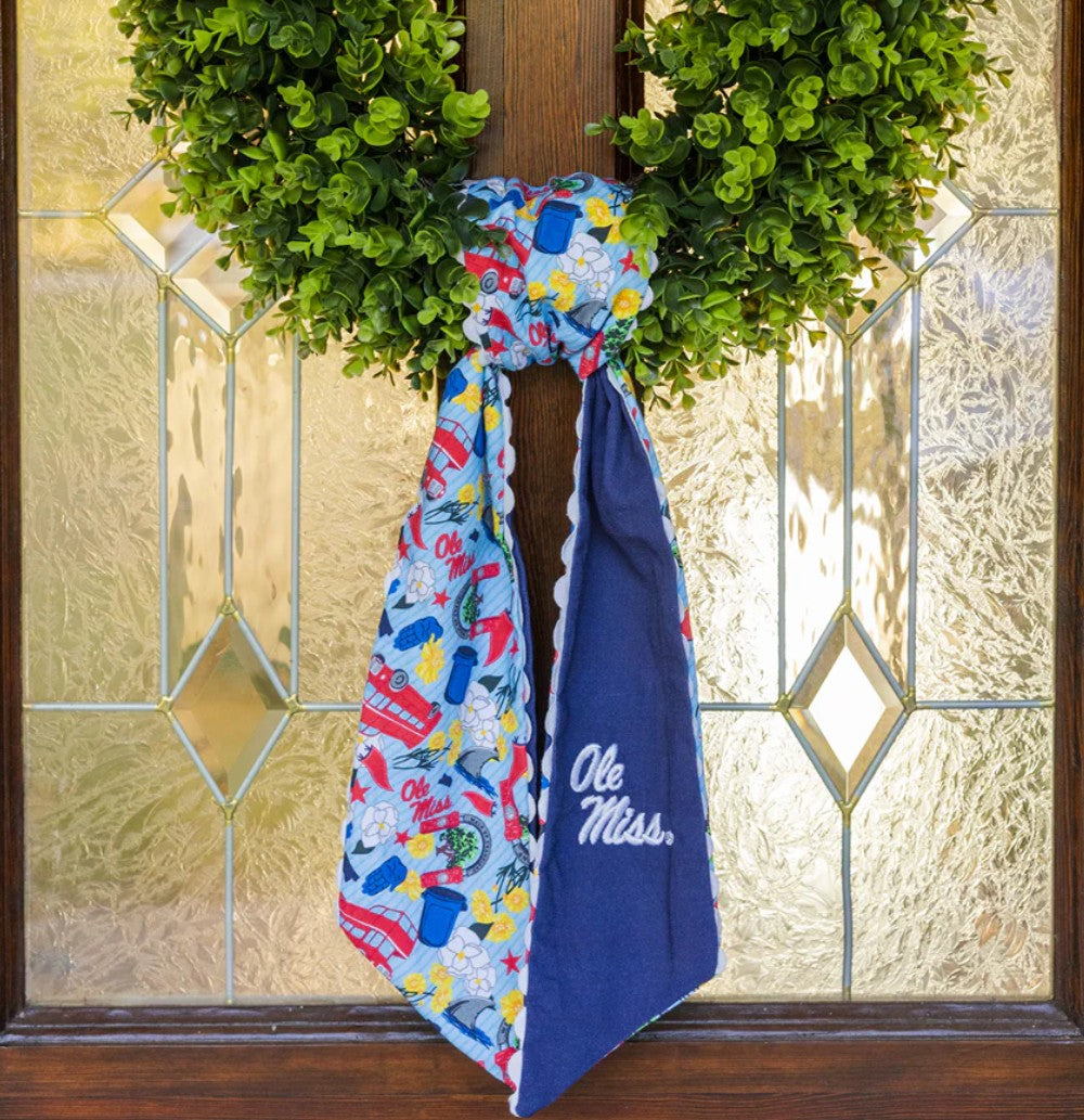 Ole Miss Cotton Wreath Scarf