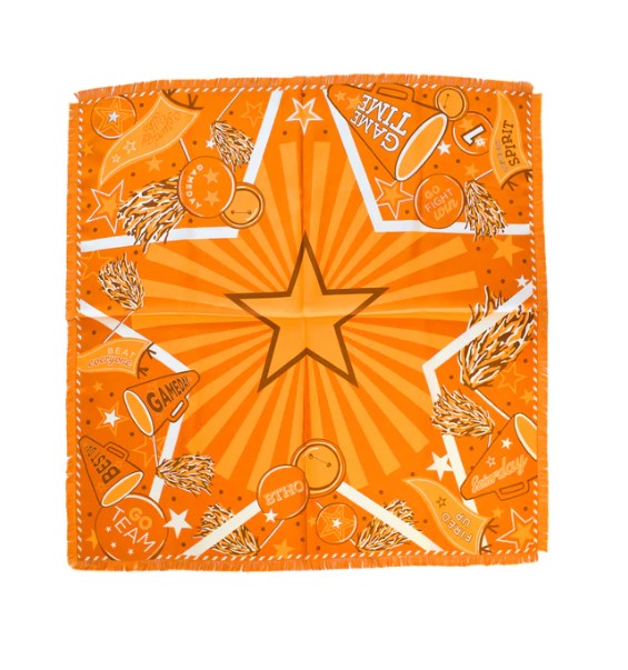 True Orange Fringed Spirit Scarf