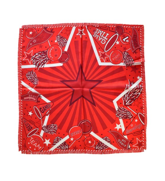 Red Fringed Spirit Scarf