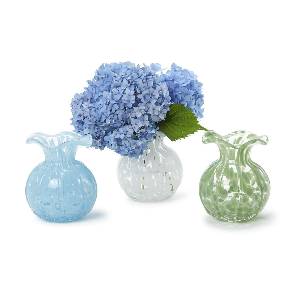 Ruffled Edge Spotted Vase