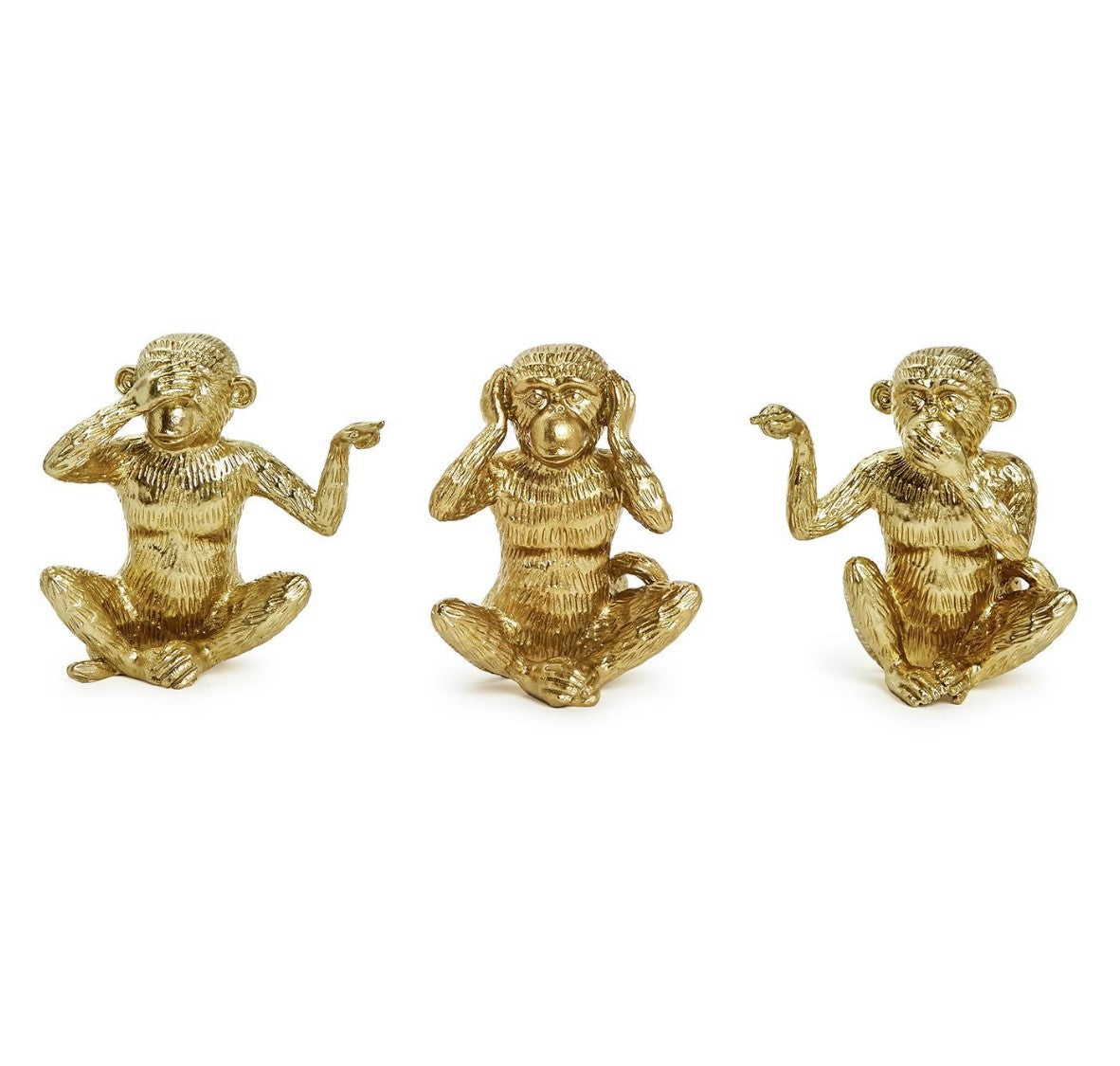 Set of 3 Hear no Evil, See no Evil, Speak no Evil Monkeys