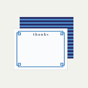 Fretwork Stripe“ Thanks” Flat Notecards