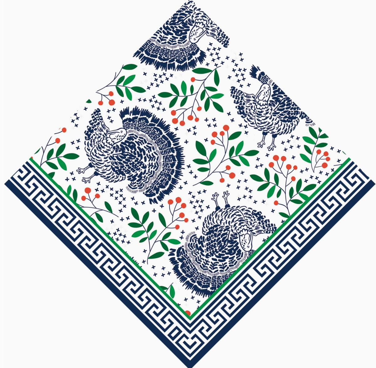 Turkey Toile Paper Cocktail Napkins
