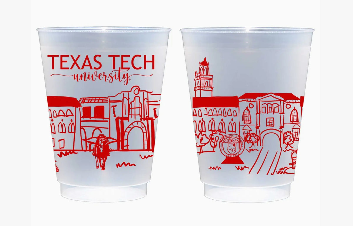 Texas Tech University Skyline Shatterproof Cups
