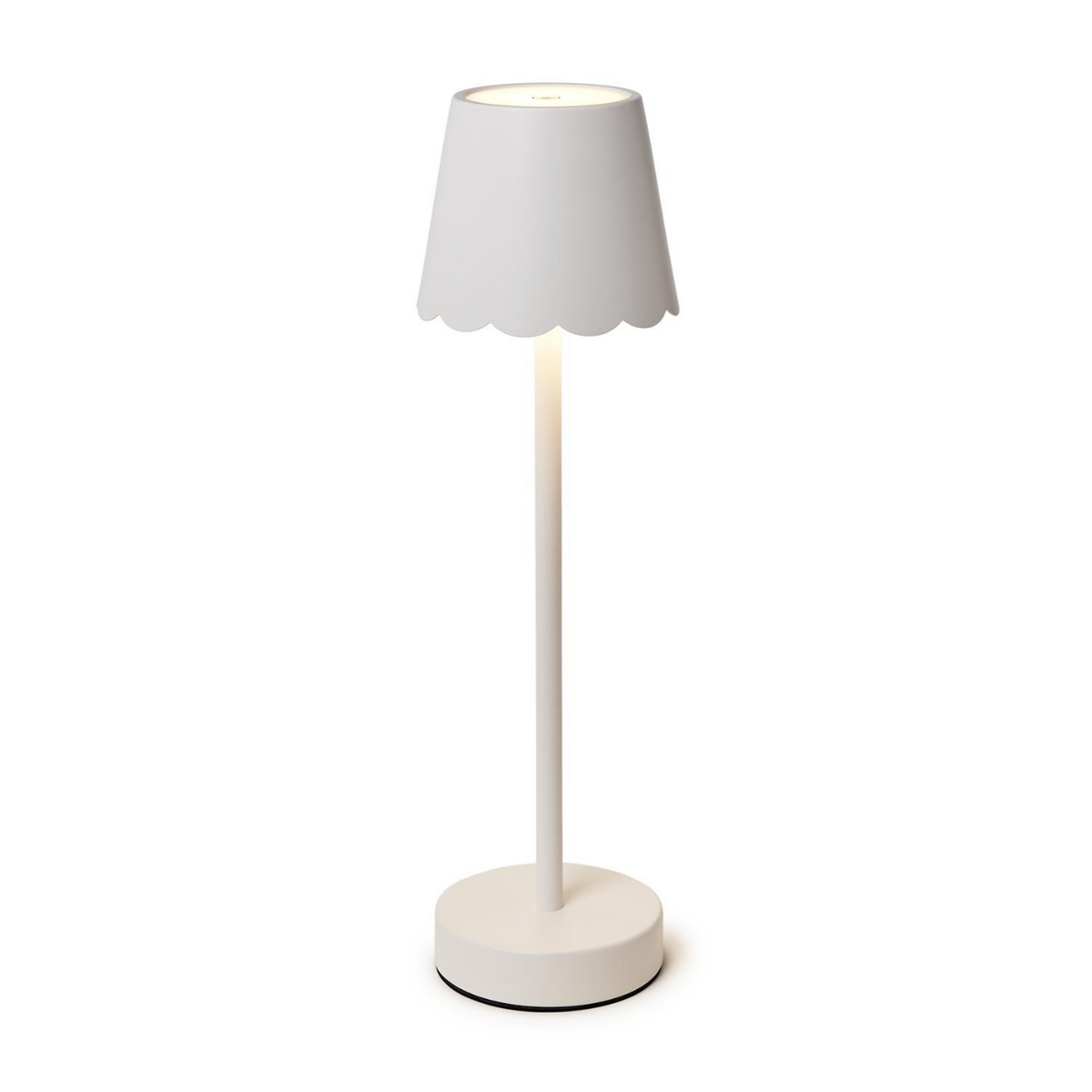 LED Table Lamp with Scalloped Edge Shade