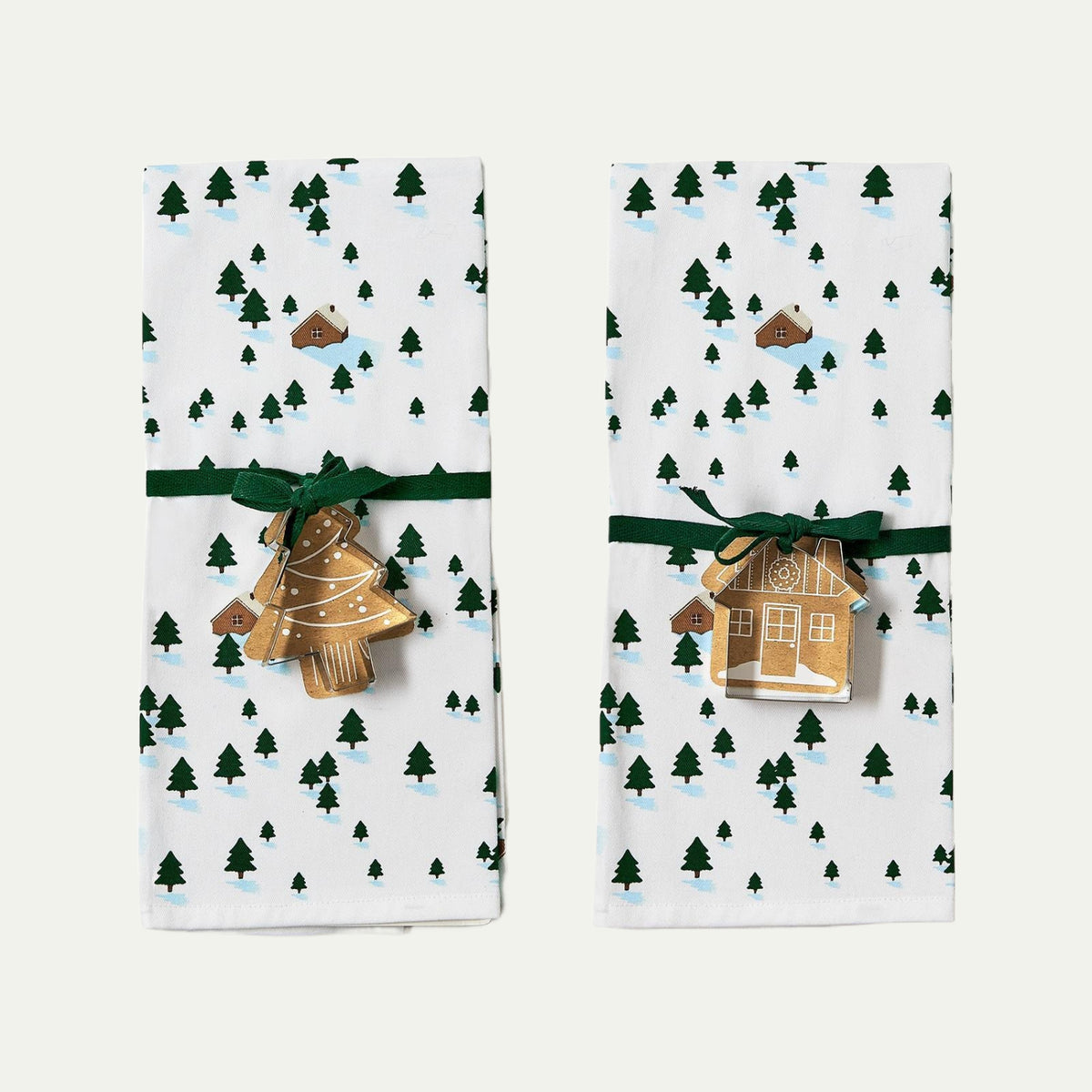 Winter Scene Towel &amp; Cookie Cutter Set